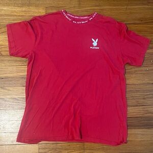 PLAYBOY by Pacsun  Red Short Sleeve Tee Classic Cotton